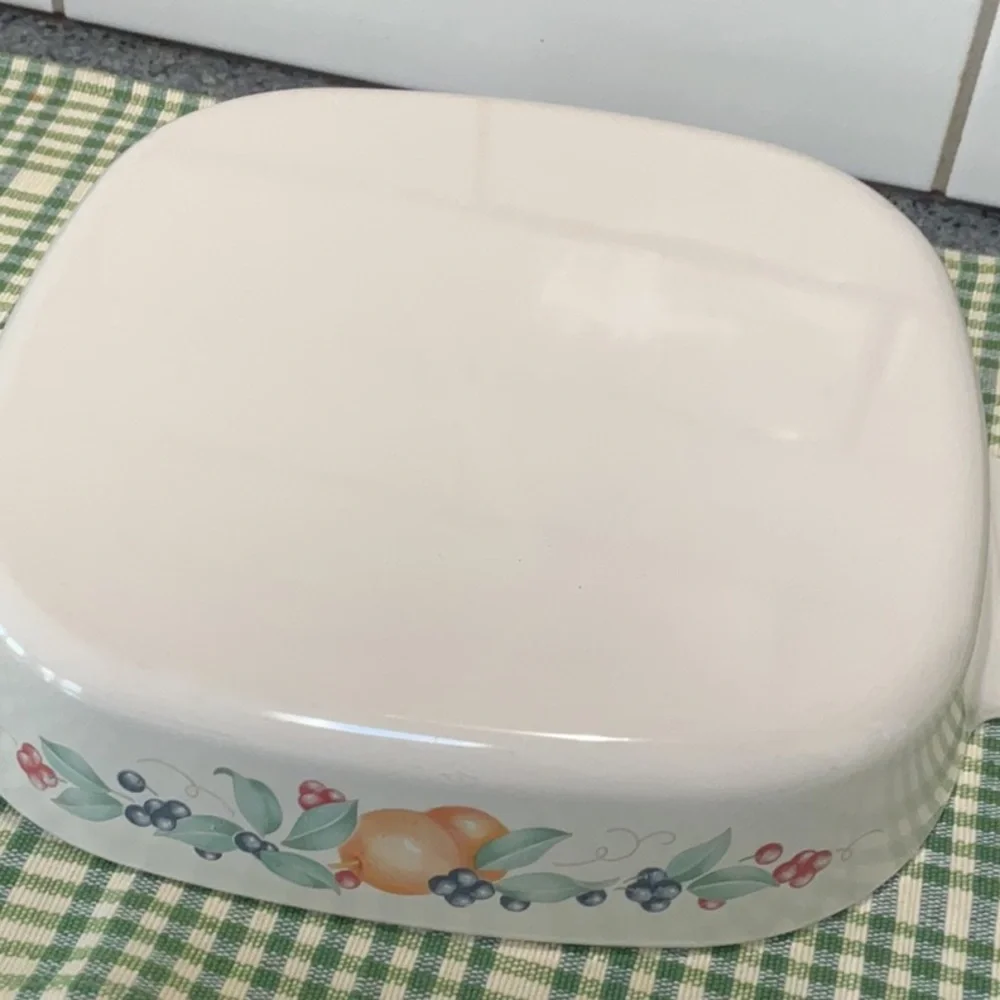 Corning ‘Abundance’ oven dish with brown Pyrex lid.  1990s - Picture 6 of 12